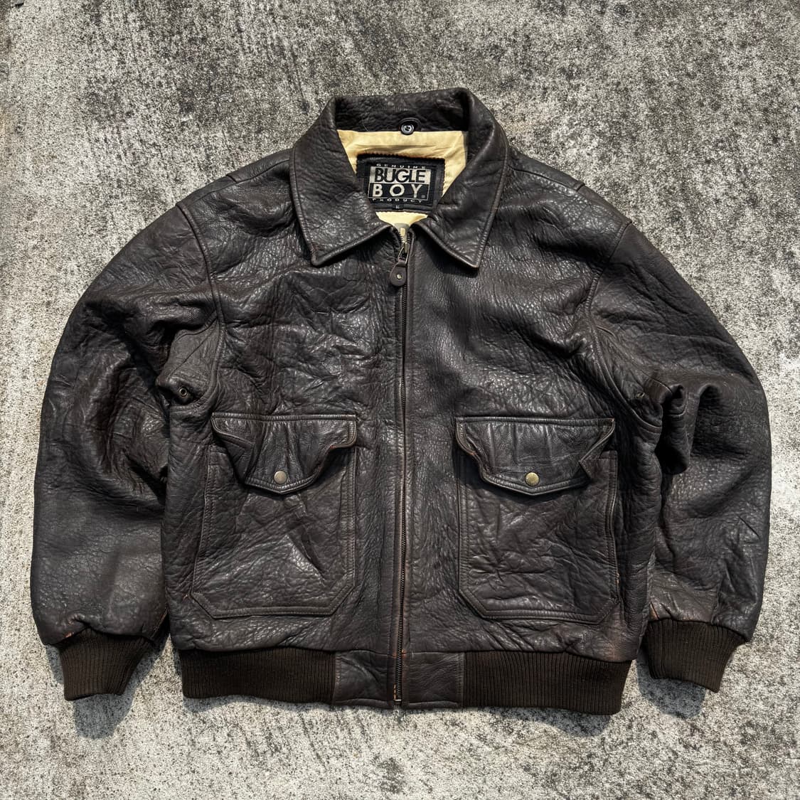 [L] Bugle Boy 핀업걸 항공 가죽 자켓 상품이미지2