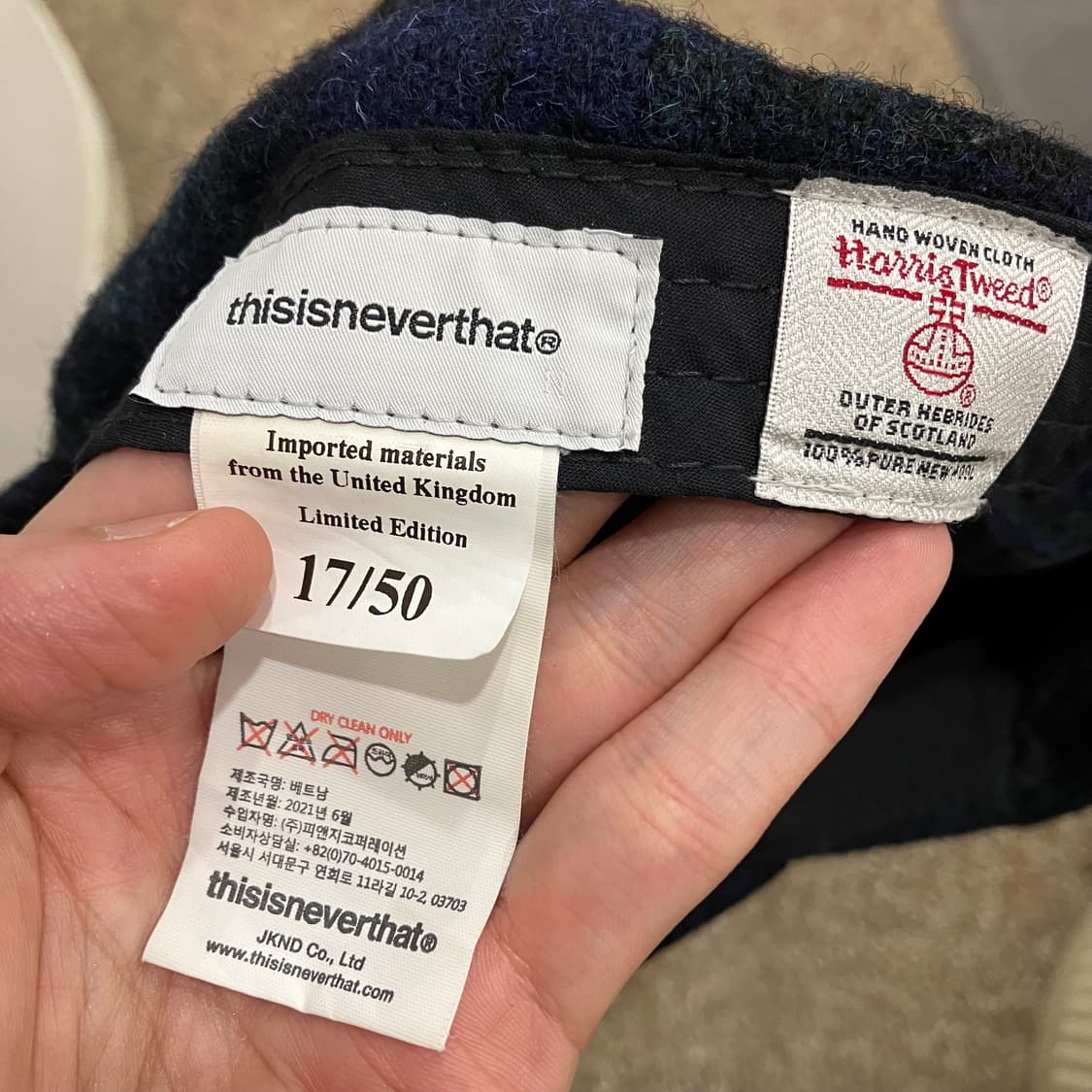 198 디스이즈네버댓 해리스트위드 볼캡 모자 상품이미지2