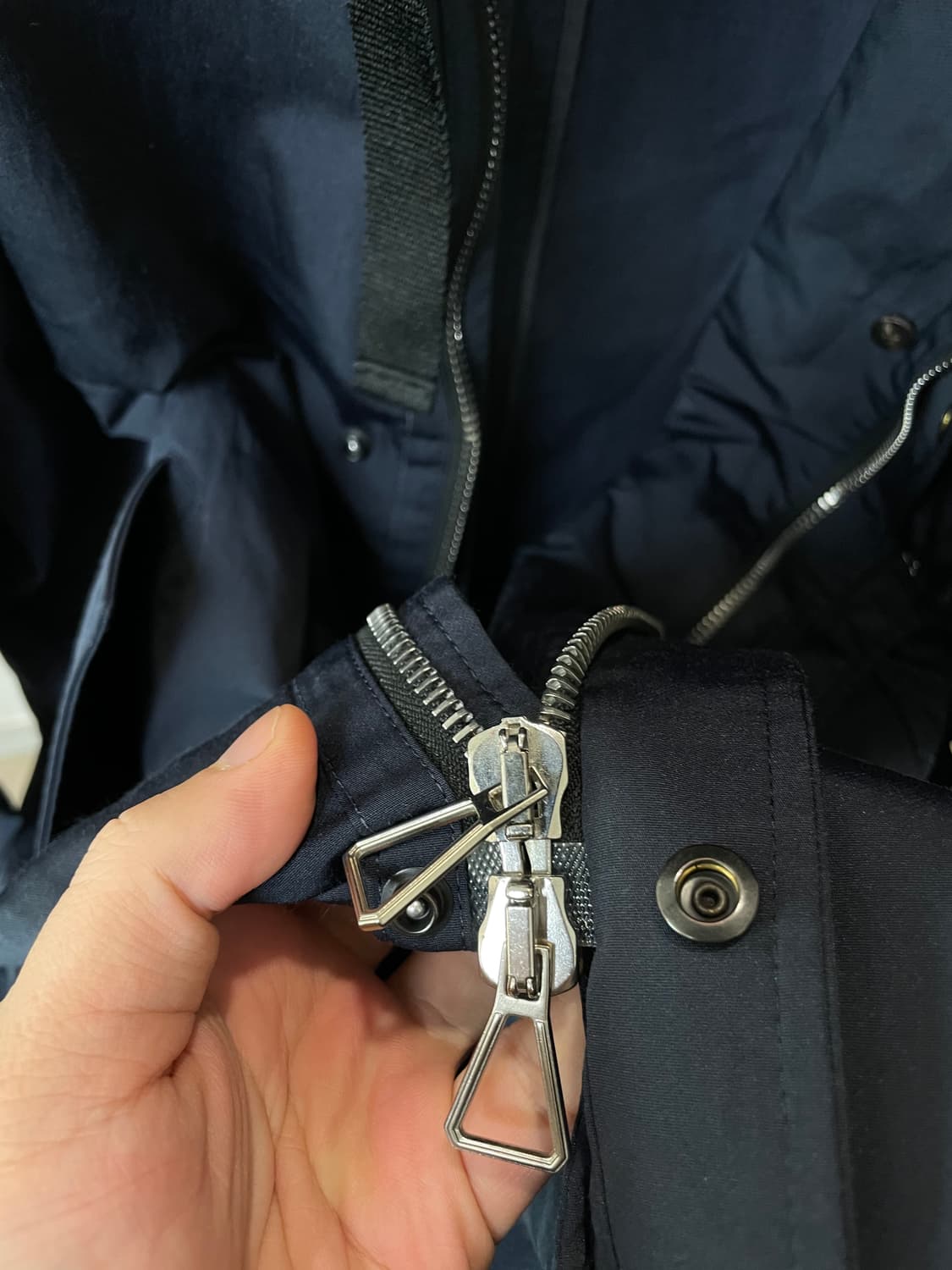 (48) 솔리드 옴므 투웨이 네이비 후드 점퍼 자켓 상품이미지5