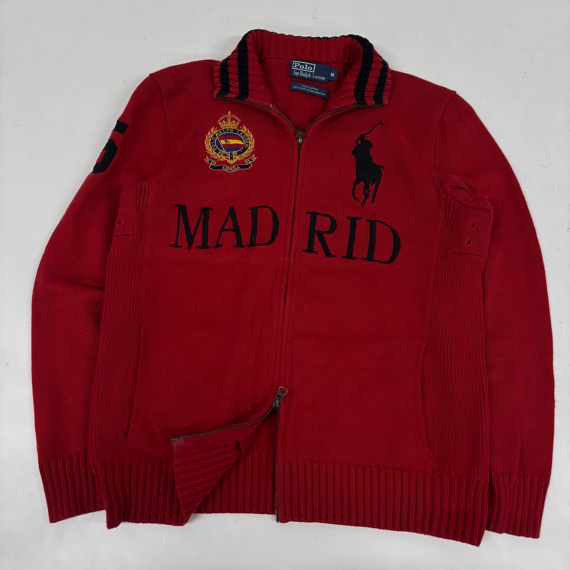 폴로 마드리드 빅포니 니트 집업 상품이미지3