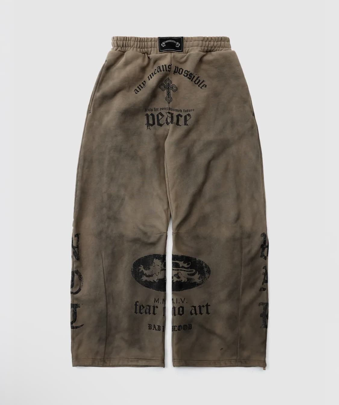 배드블러드 PEACE NOT WAR 조거 팬츠 바지 더스티베이지 M 상품이미지1