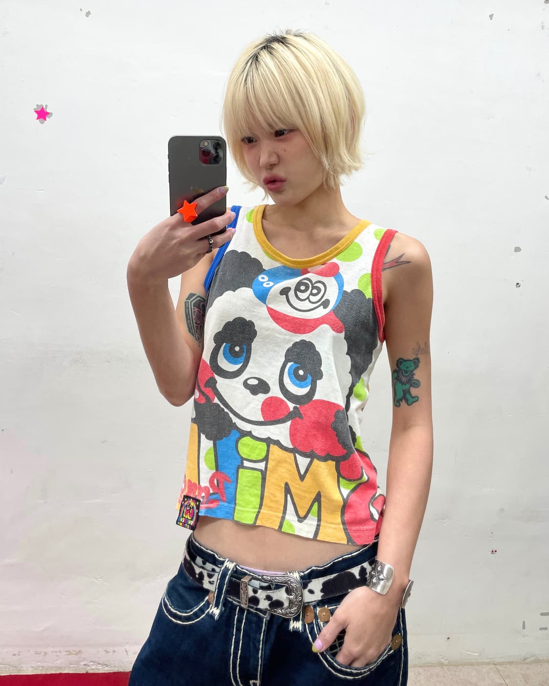 Smile Panda Mushroom Kitchen Sleeveless 상품이미지2