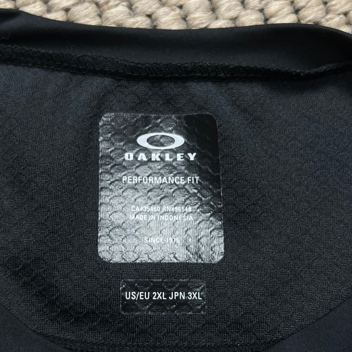 오클리 로고 기능성 반팔 블랙 3XL 상품이미지3