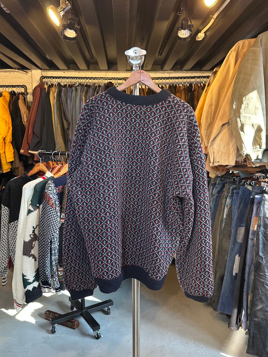 QRE 노르웨이 헤비 울 버드아이 스웨터 니트 상품이미지2