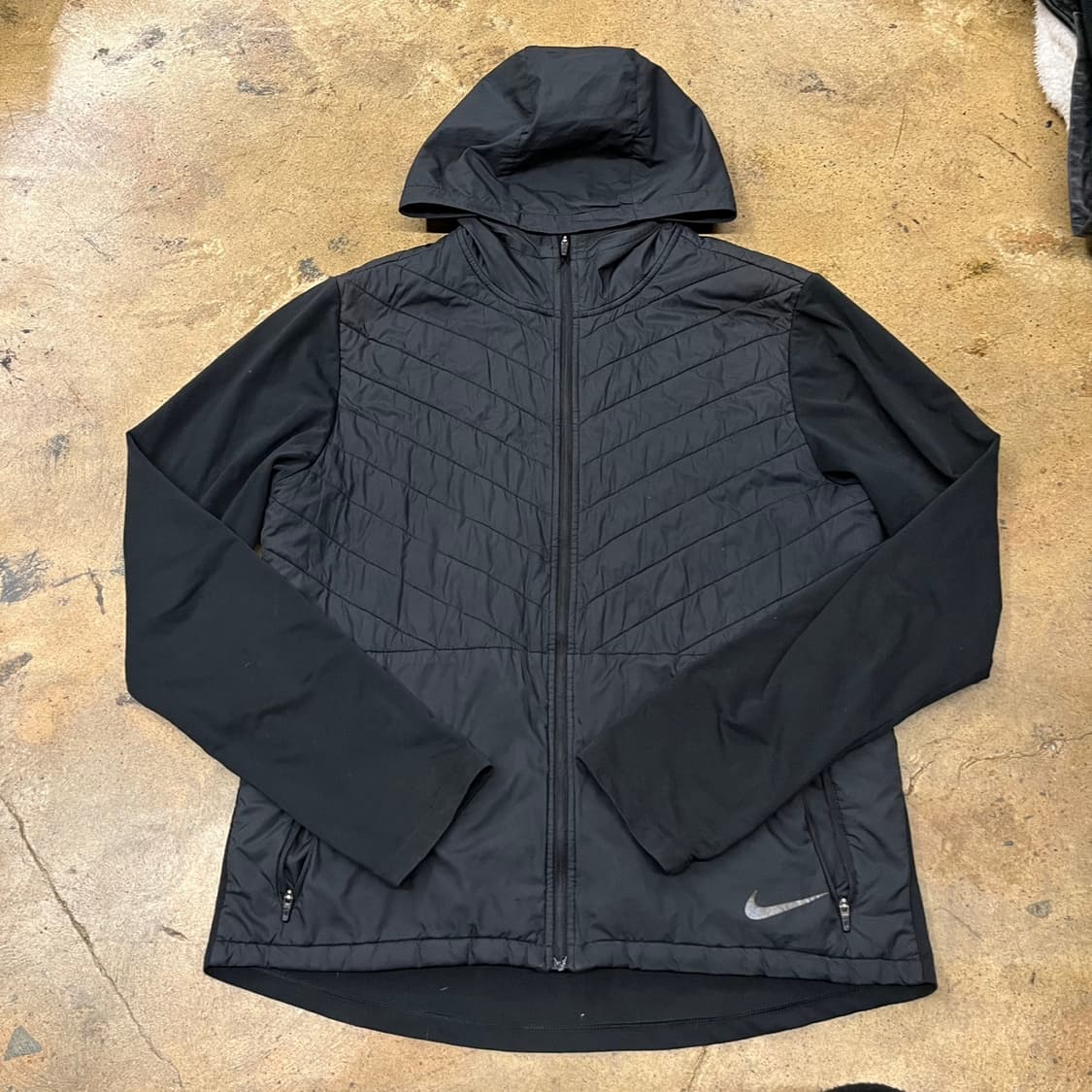 [정품/L] 나이키 블랙 후드 퀼팅 자켓b18 상품이미지2