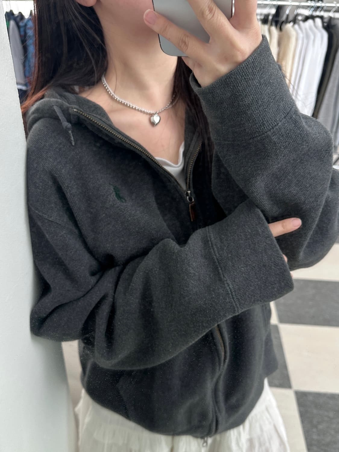 폴로 랄프로렌 차콜 코튼 후드집업  상품이미지9