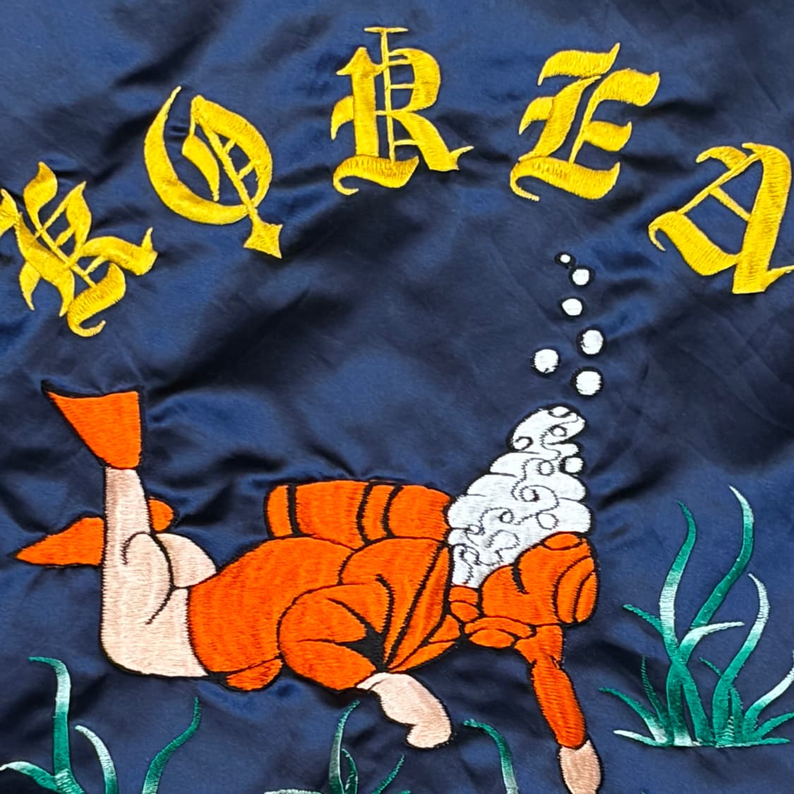 레어 80s 미국 빈티지 코리아 다이버 스카잔 수베니어 자켓 상품이미지4