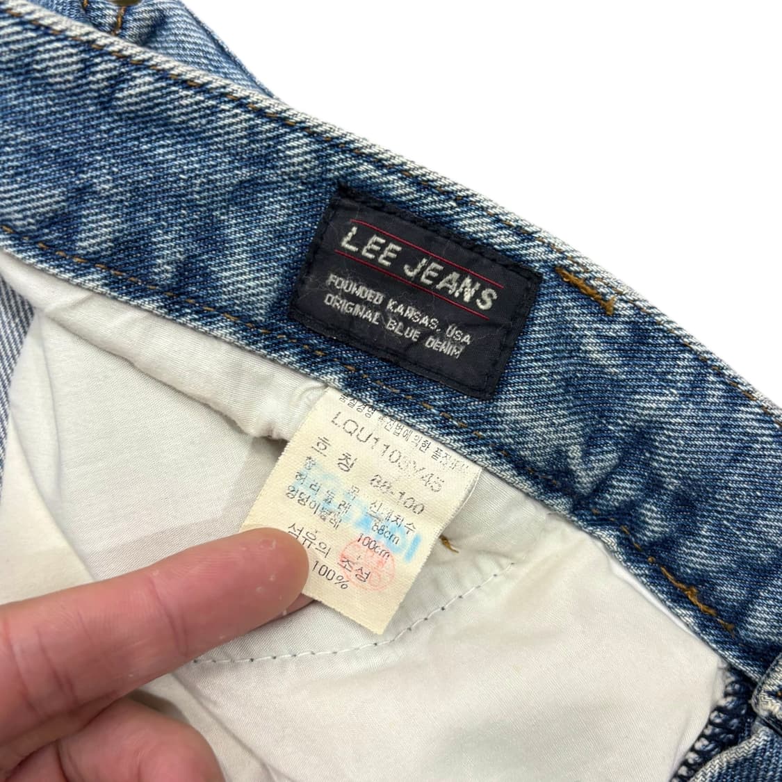 (36) 90s Lee 라이더스 쌍방울표 워싱 데님 팬츠 상품이미지6