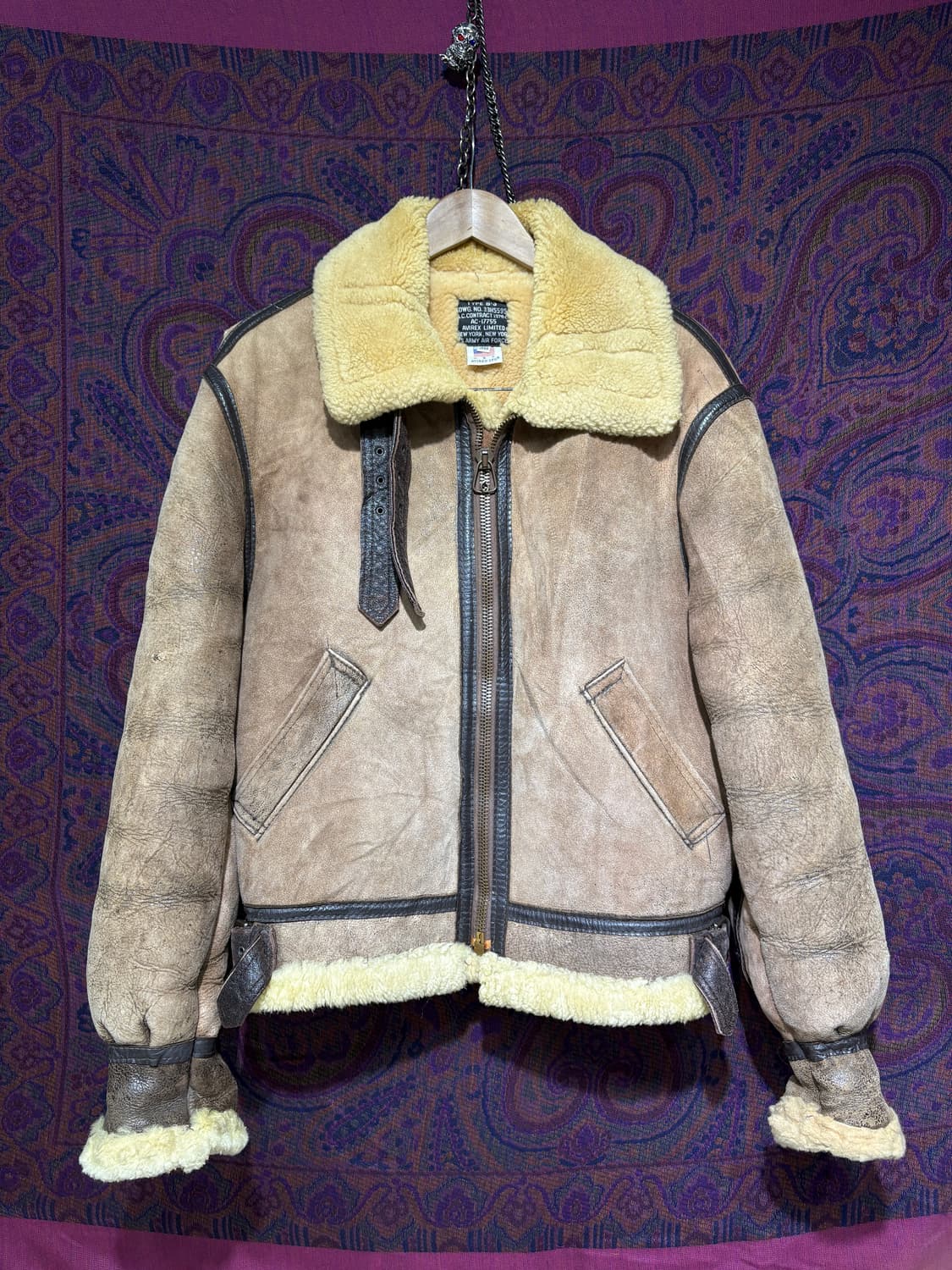 Avirex b-3 폭격기 무스탕 시어링자켓 상품이미지1