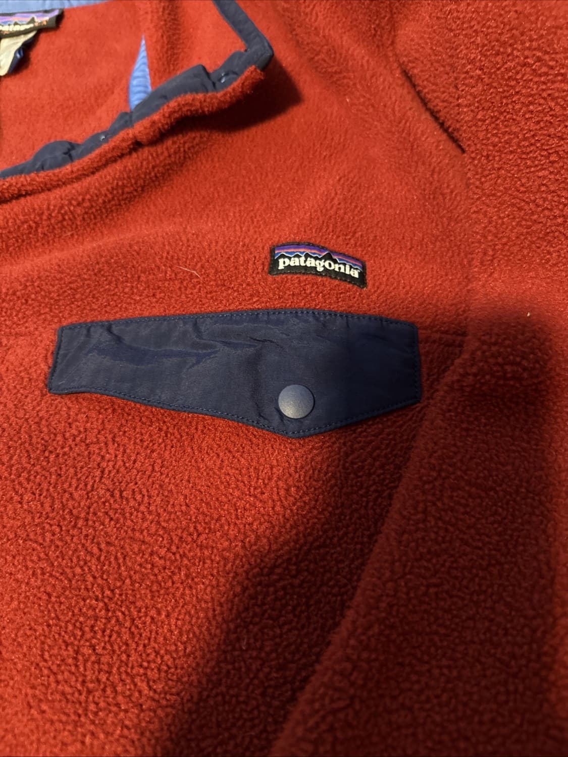 09FW 파타고니아 신칠라 스냅-T 레드/네이비 상품이미지2