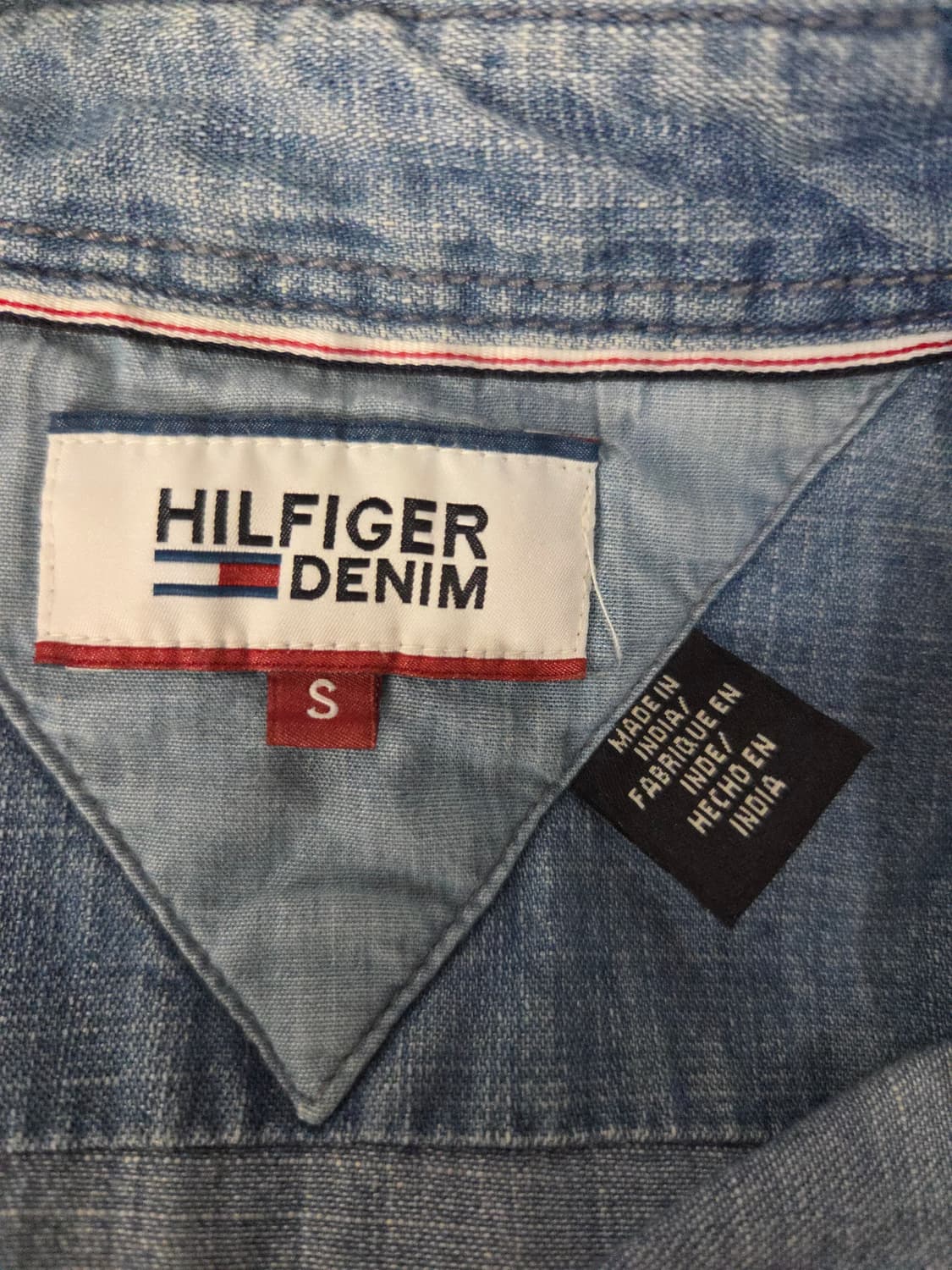 타미힐피거 웨스턴 워싱 데님 셔츠 청남방 상품이미지7