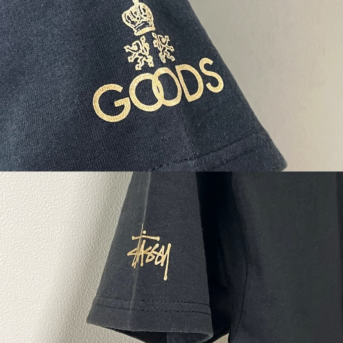 스투시 x GOODS 25주년 스컬 티셔츠 블랙 상품이미지6