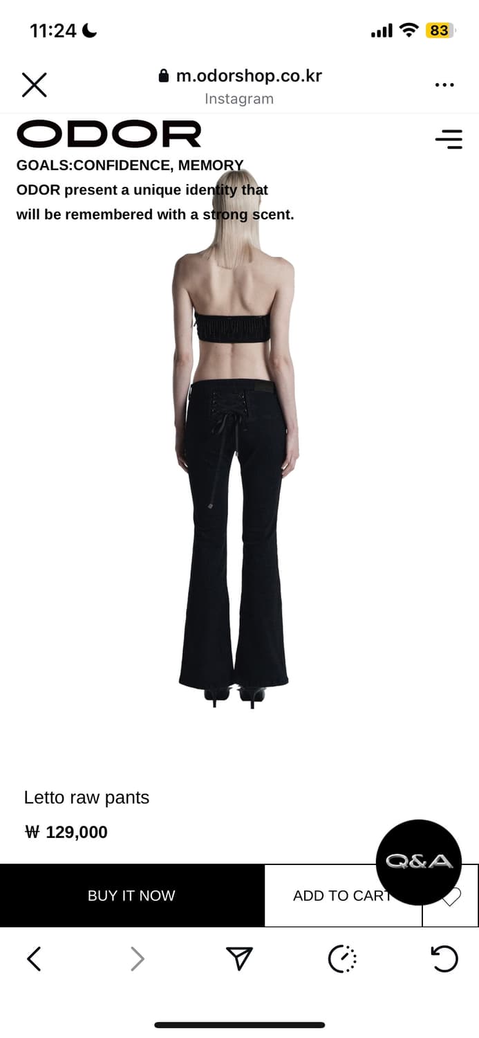 Odor letto low pants  상품이미지1