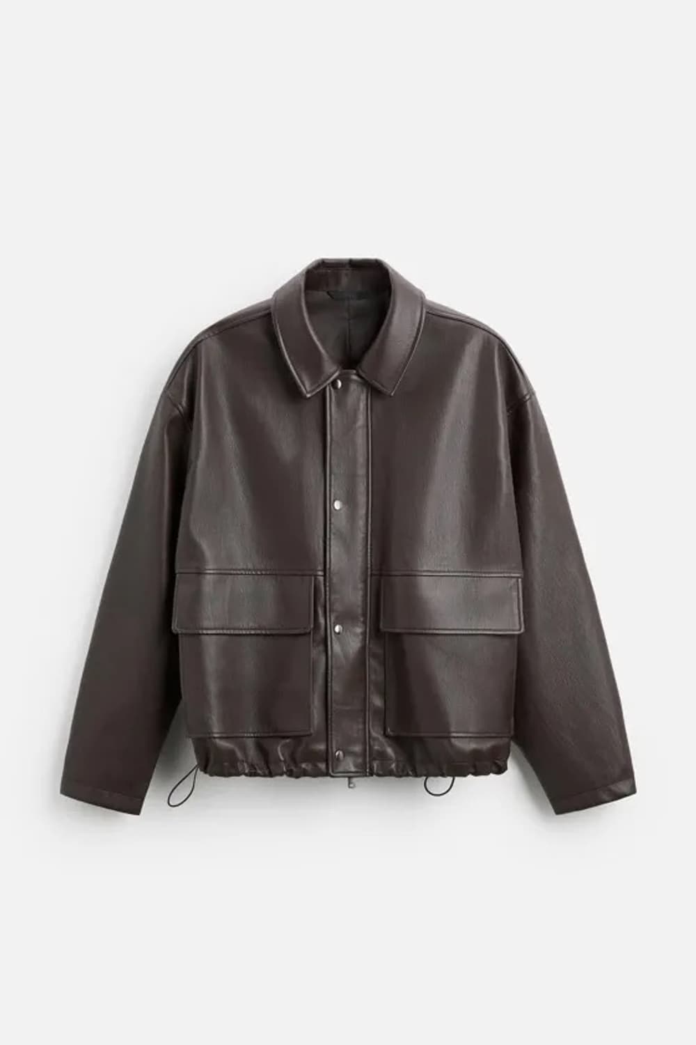 자라 페이크 레더 브라운 자켓 상품이미지6