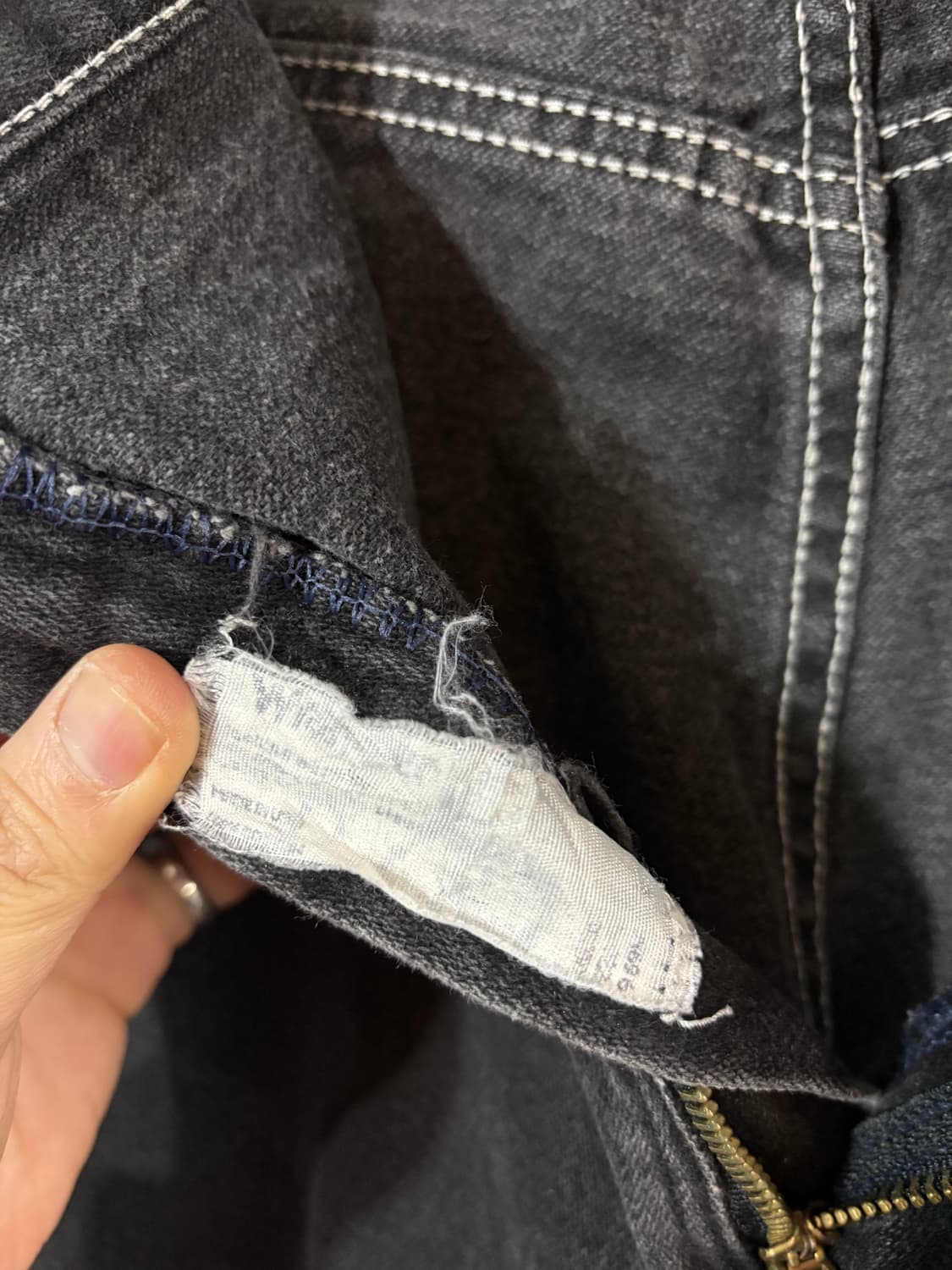 90‘s vtg Wrangler Black denim pant. 상품이미지6