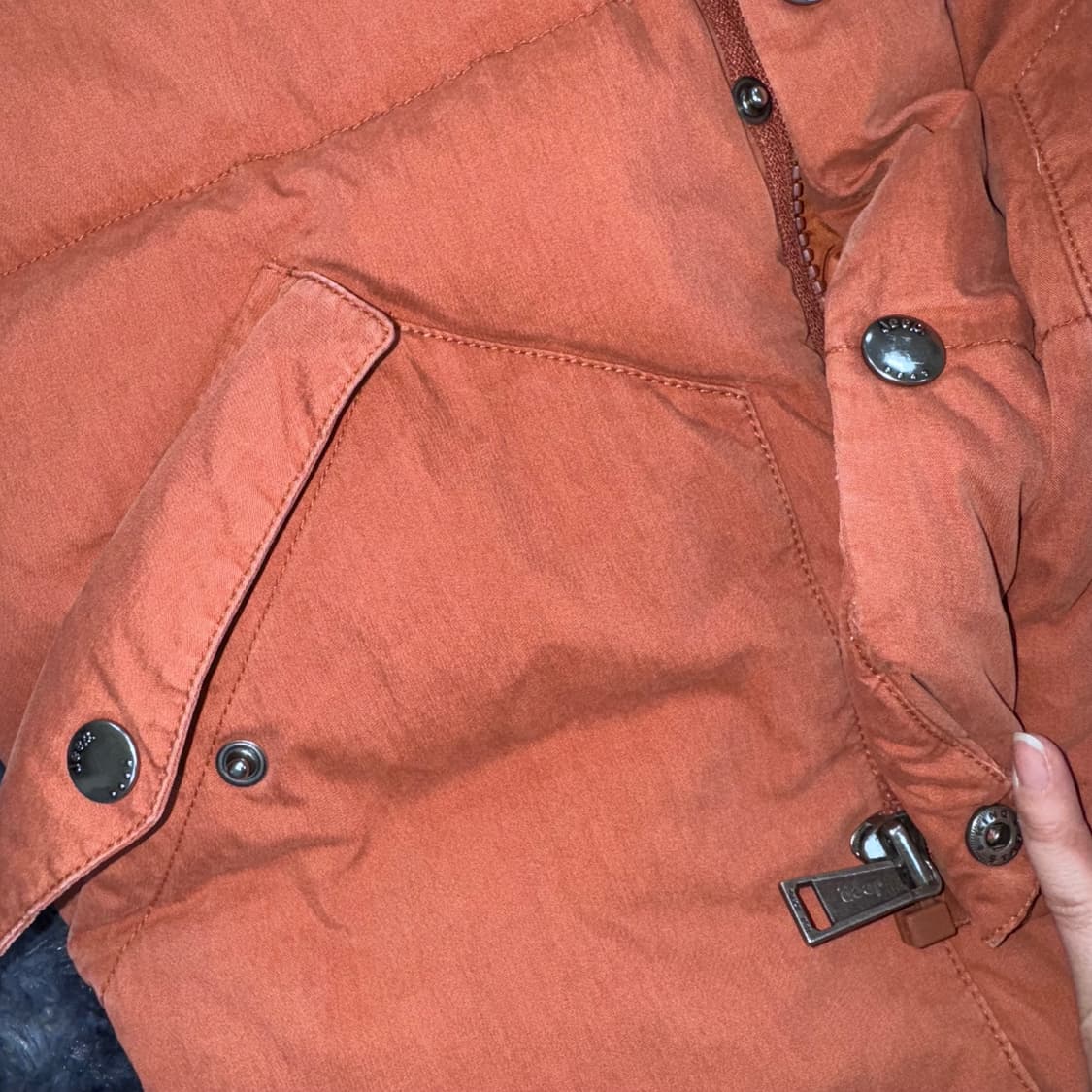 투티/0092 jeep 오렌지 브라운 후드 패딩  상품이미지8