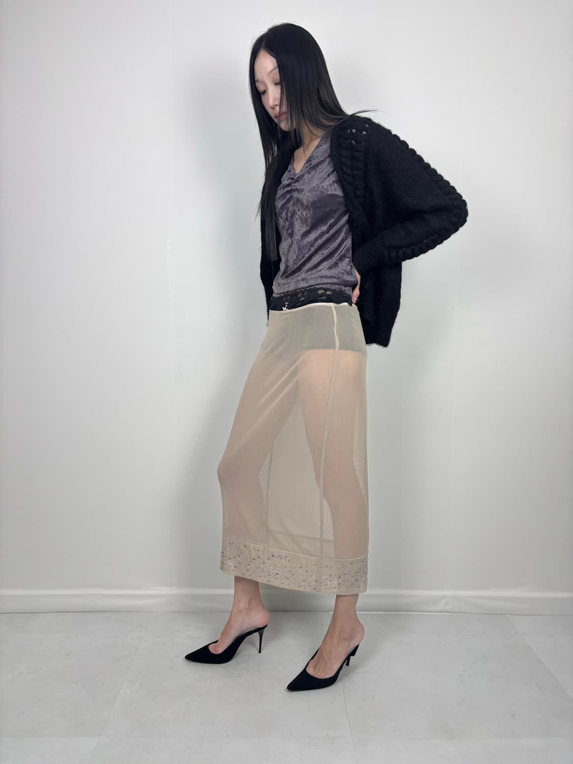 ANGORA CABLE CARDIGAN  상품이미지5