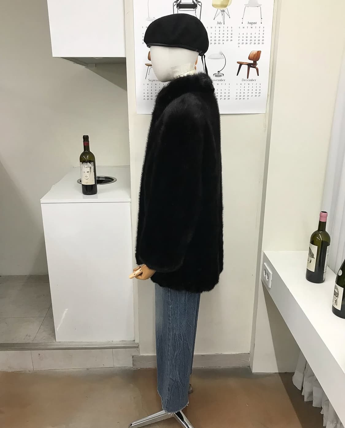 리얼 밍크 퍼 하프 코트 상품이미지8