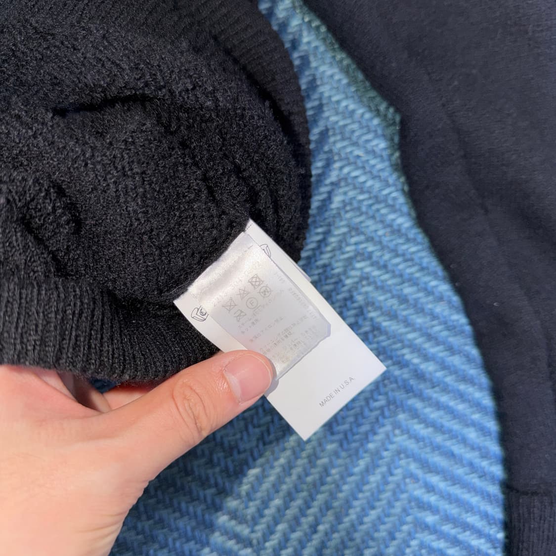 [L]크롬하츠 캐시미어 레터링 후드집업 블랙 상품이미지7