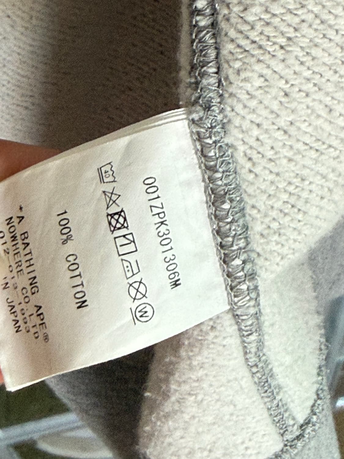 베이프 에이프 헤드 원 포인트 샤크 집업 후드 그레이 L 상품이미지6