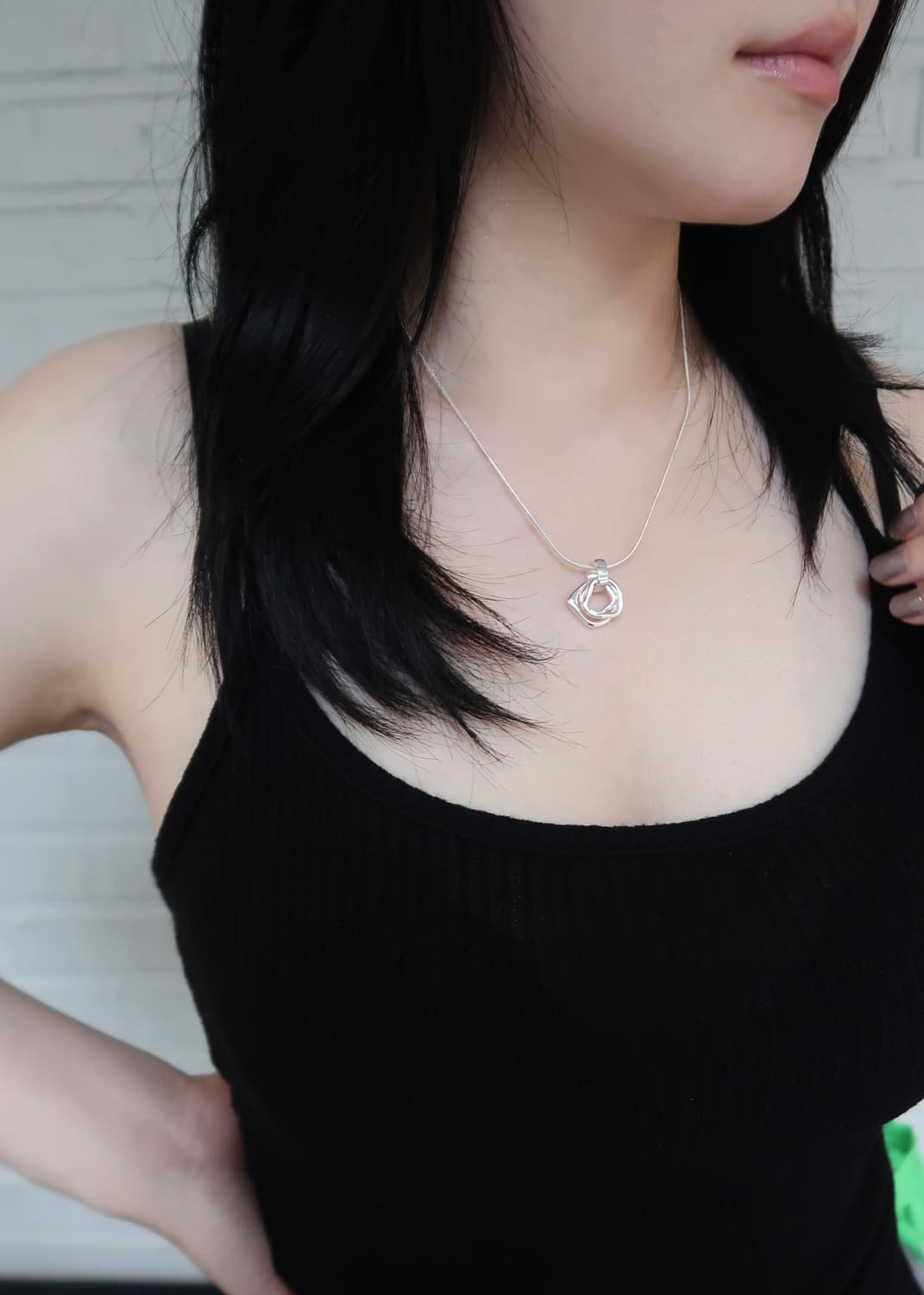 Square necklace 스퀘어 네크리스 상품이미지1