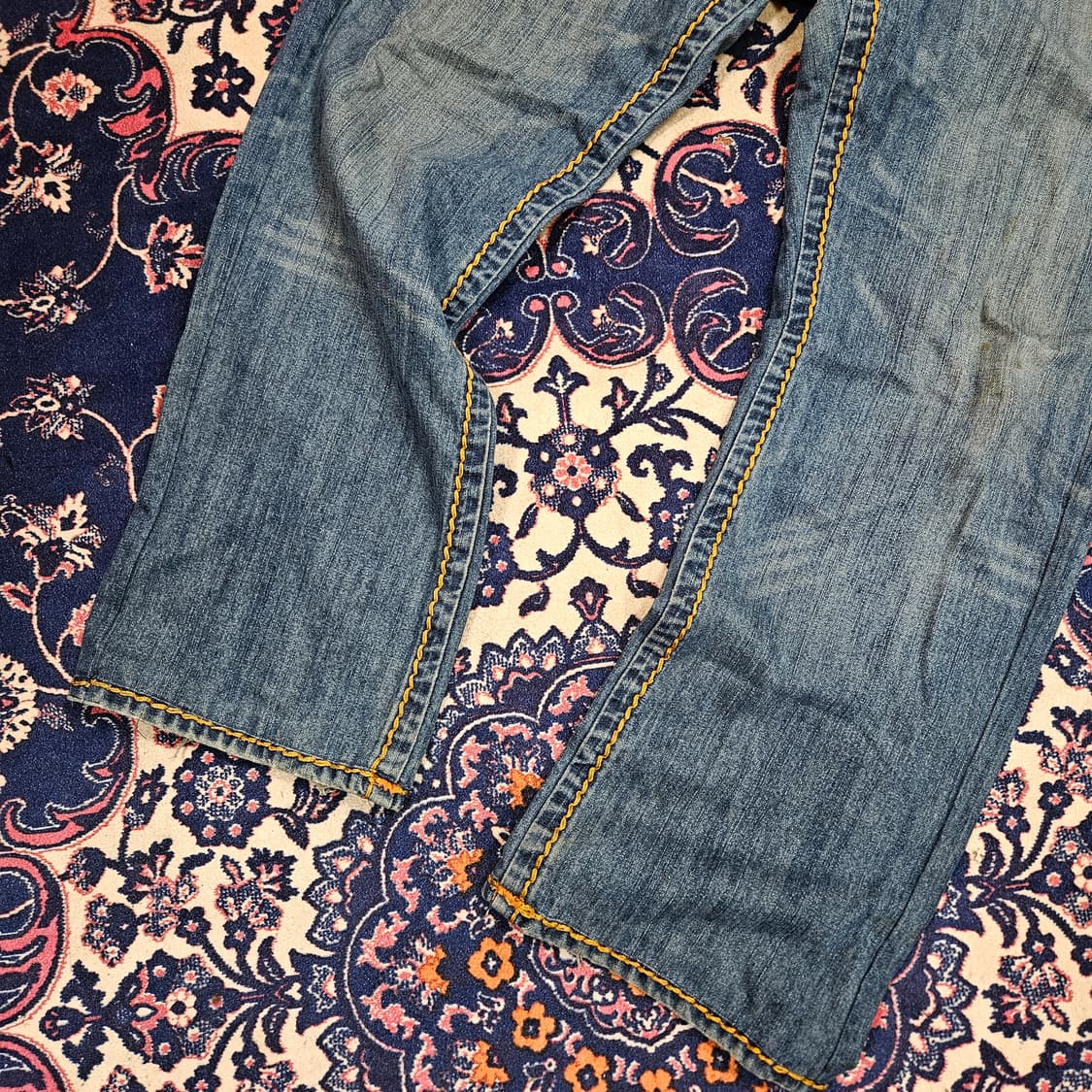 트루릴리젼 로건 슈퍼티 오랜지 스티치 데님팬츠  상품이미지6