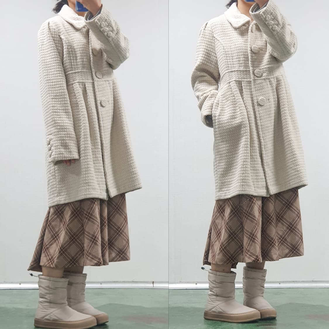 아이보리 베이비돌 울 코트 상품이미지4