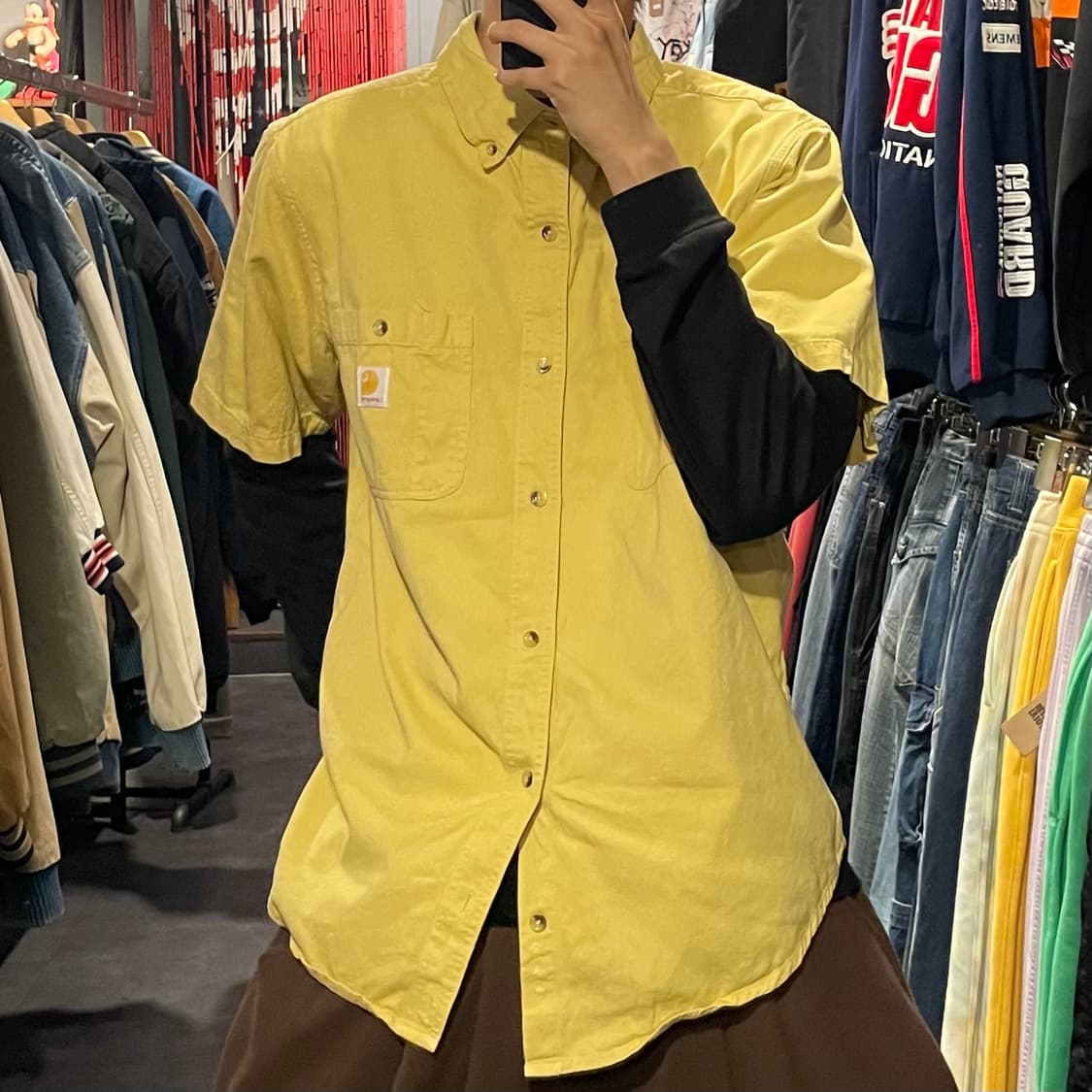 [IM] carhartt 칼하트 머스타드 반팔셔츠 상품이미지3