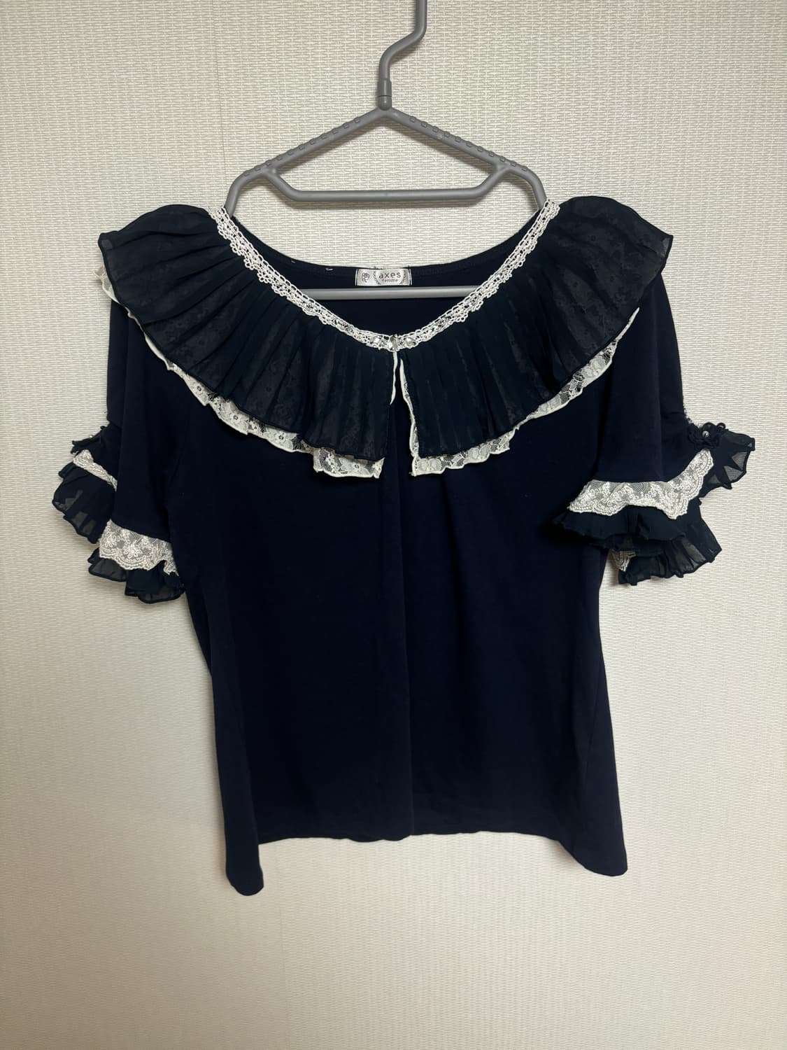 엑시즈팜 네이비 레이스 탑 상품이미지3