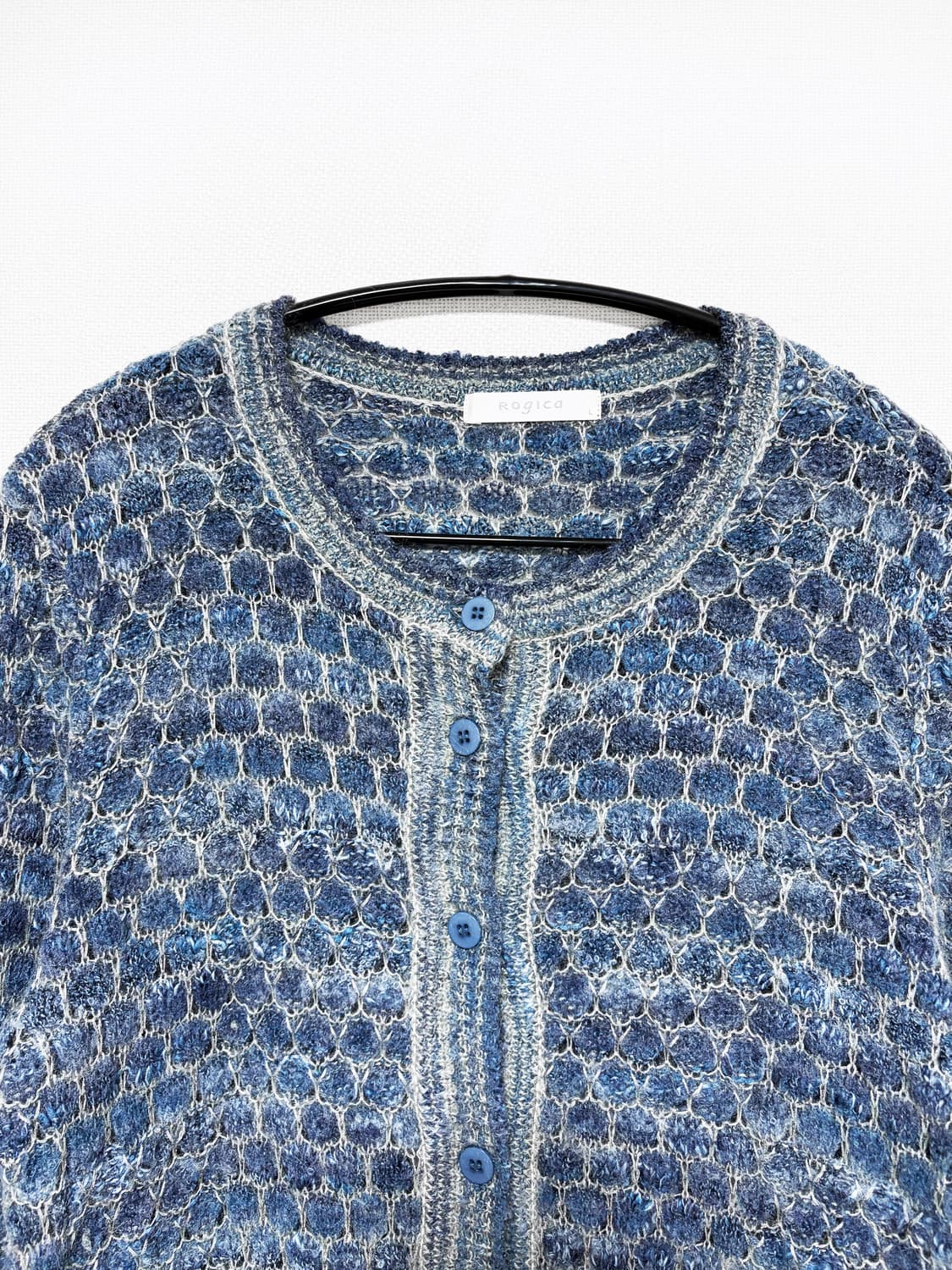 Circular Knit Cardigan - Blue 상품이미지2