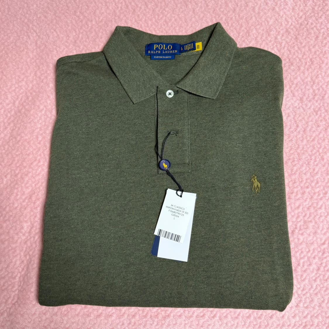 폴로 랄프로렌 커스텀 슬림핏 긴팔 카라 티셔츠 상품이미지2