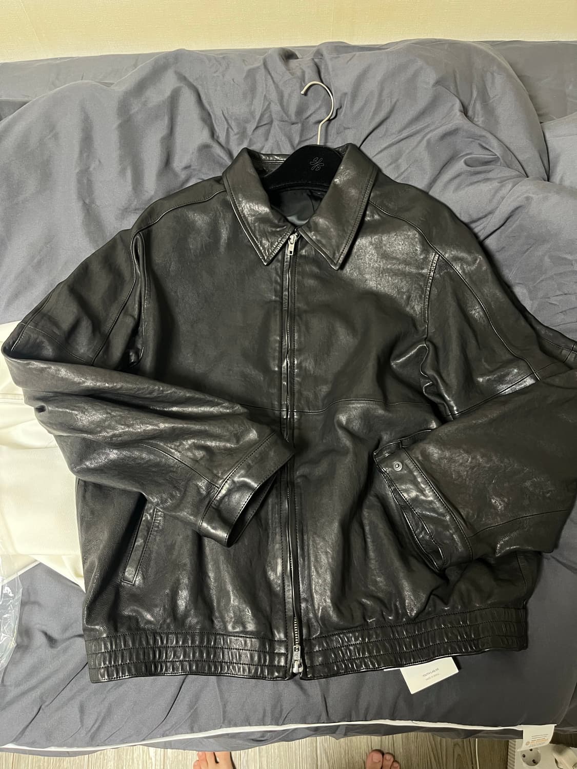 25FW 유스 워시드 레더 블루종 새상품 [S] 상품이미지3