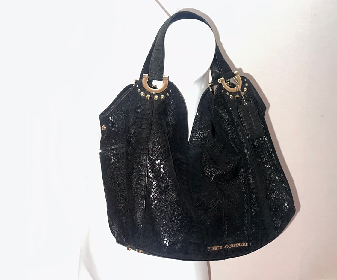 쥬씨꾸뛰르 블랙 뱀피 st숄더백 상품이미지1