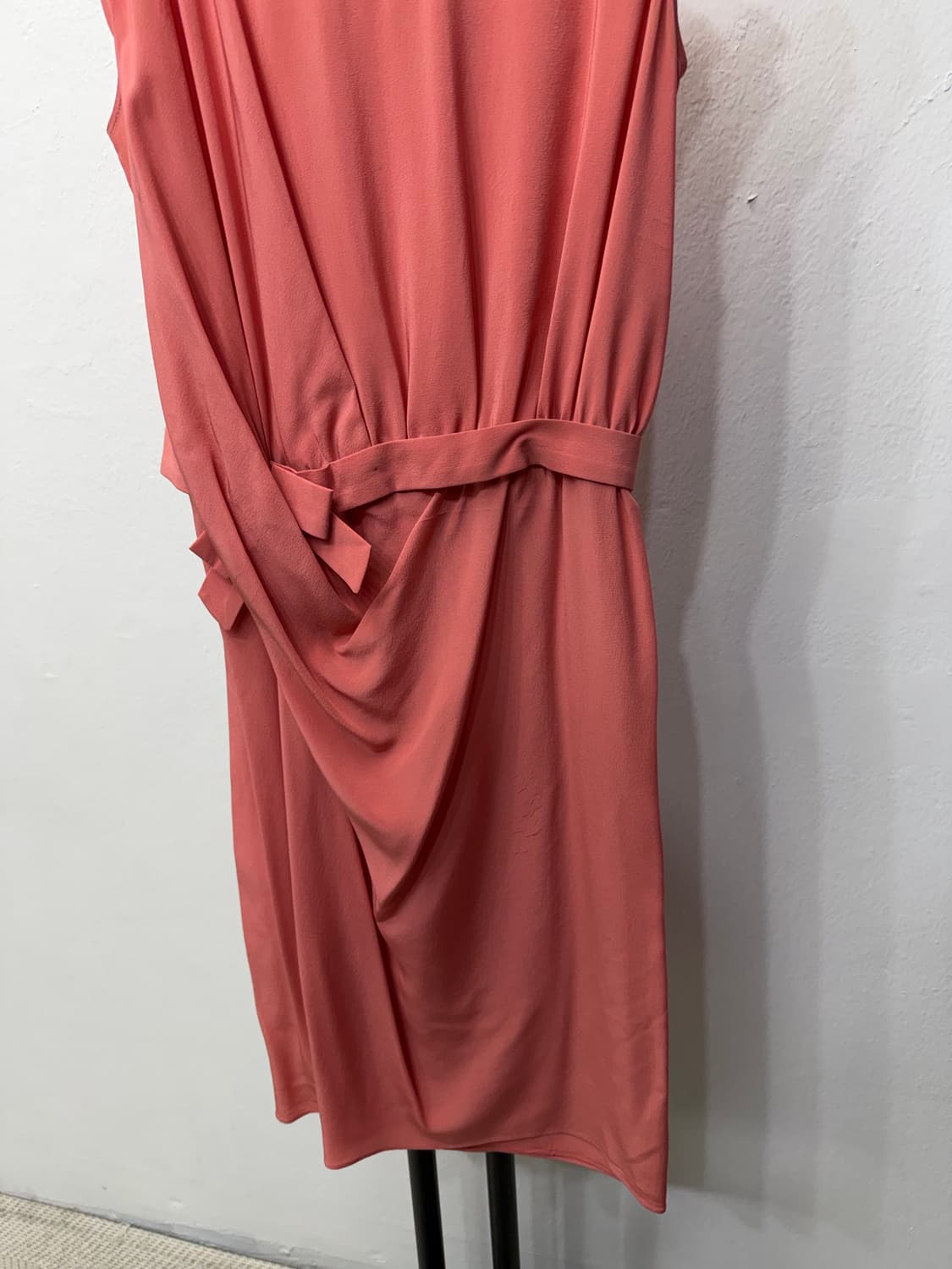 정품) 아스페시 여성 코랄 핑크 리본 원피스 36  상품이미지3