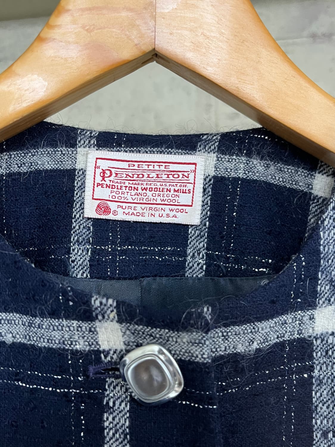 80s Pendleton Tweed Wool Blazer Jacket 상품이미지4