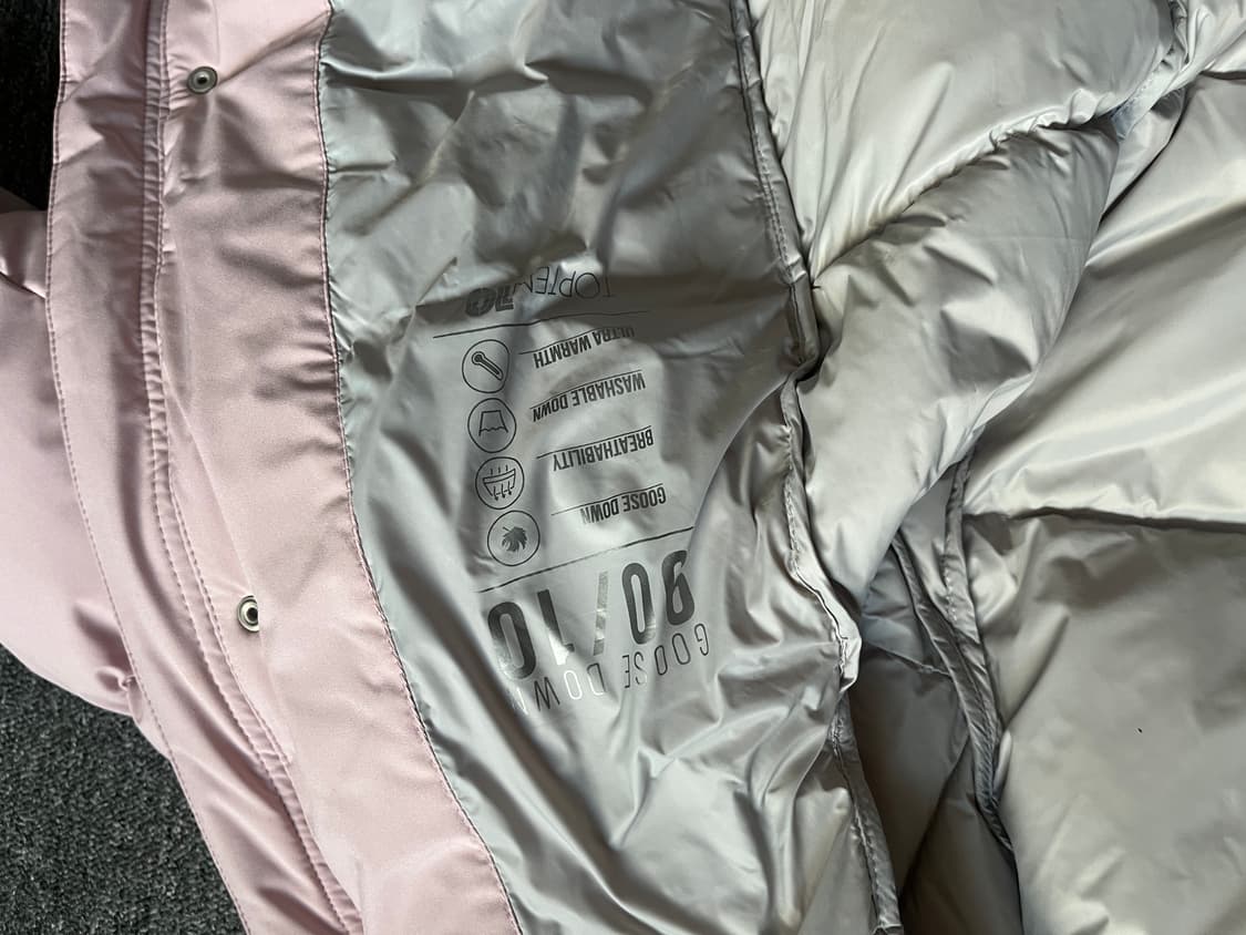 구스 롱 패딩 연핑크 상품이미지5