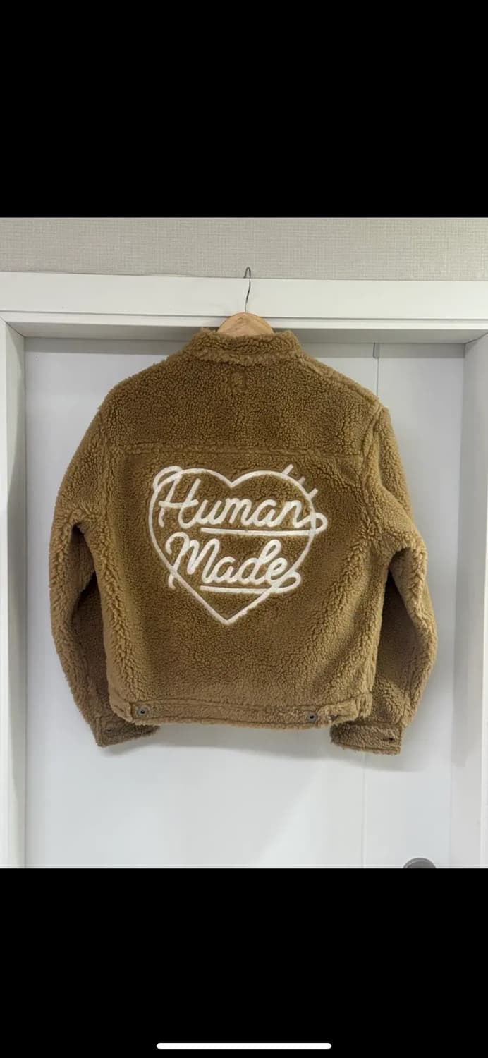 휴먼 메이드 울 블렌디드 보아 플리스 워크 자켓 베이지 M 상품이미지4