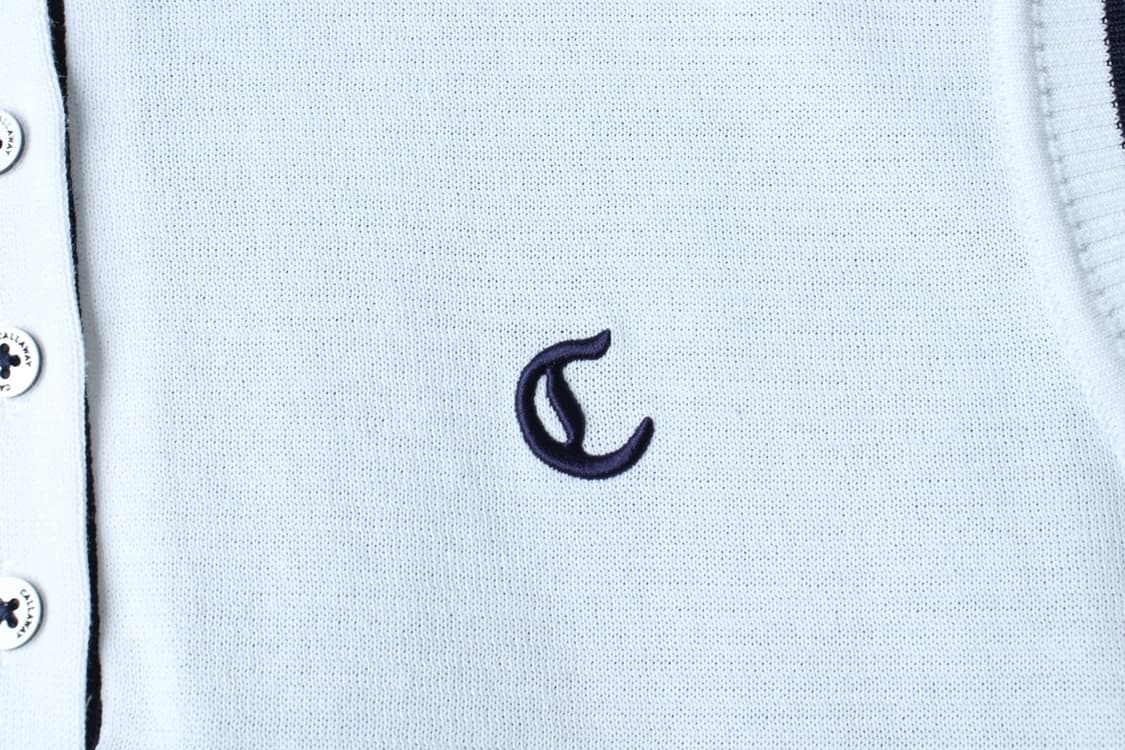 W(L) 캘러웨이 반팔 카라 티셔츠 민소매 골프 니트 네이비-H30353 상품이미지5