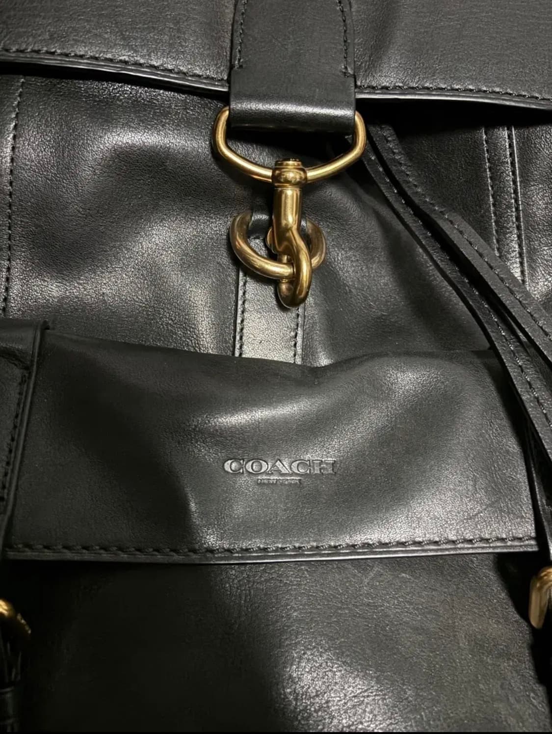 코치 가죽 백팩 블랙 상품이미지2