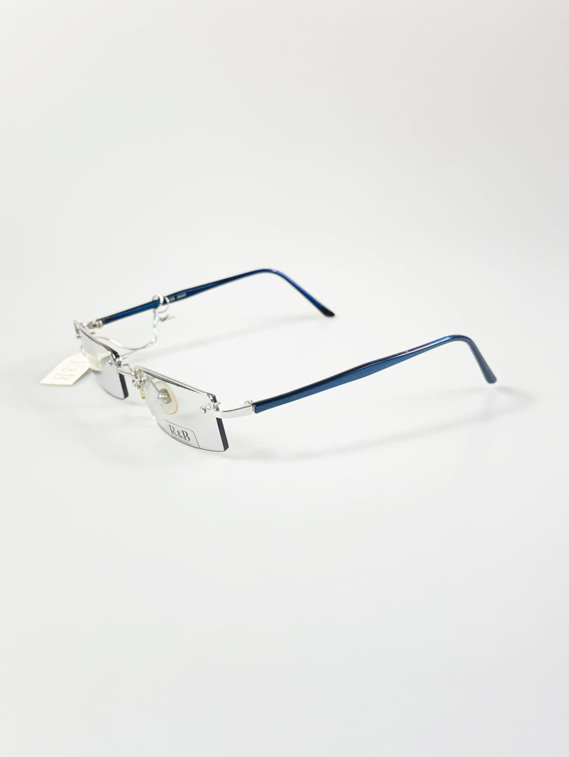 R&B EYEWEAR 반무테 스퀘어 실버 메탈 빈티지 안경 상품이미지3