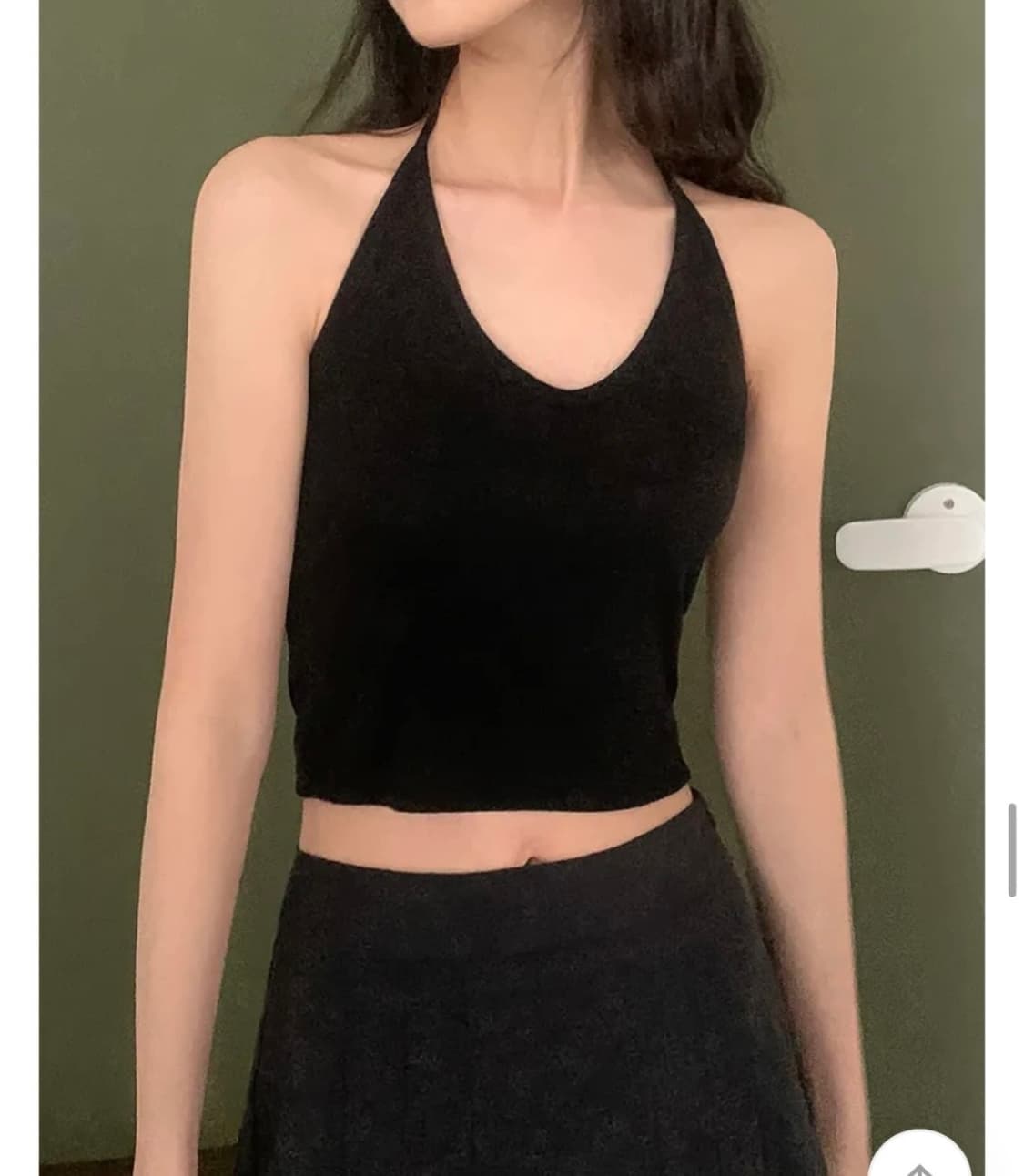 블랙 홀터넥 나시 민소매 상품이미지1