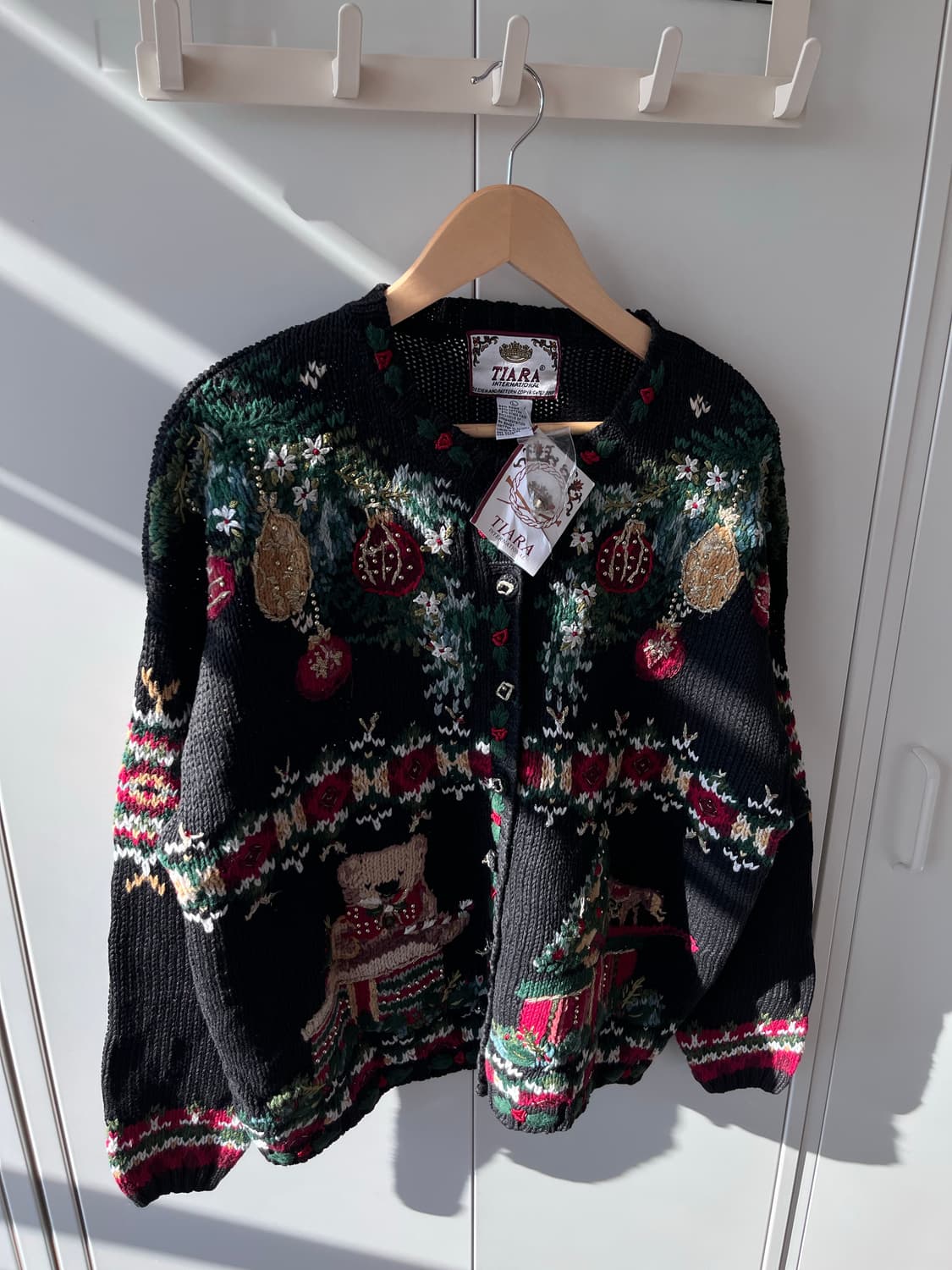 Tiara 티아라 크리스마스 곰인형 니트 가디건 (새상품) 상품이미지6