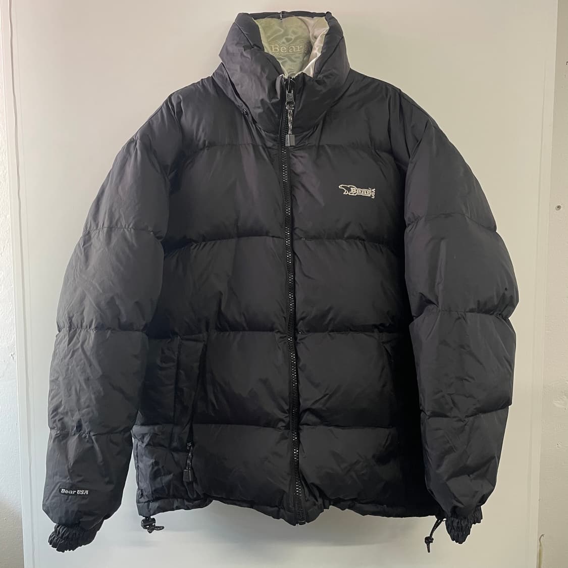 90s 베어 리버시블 패딩 눕시 상품이미지1