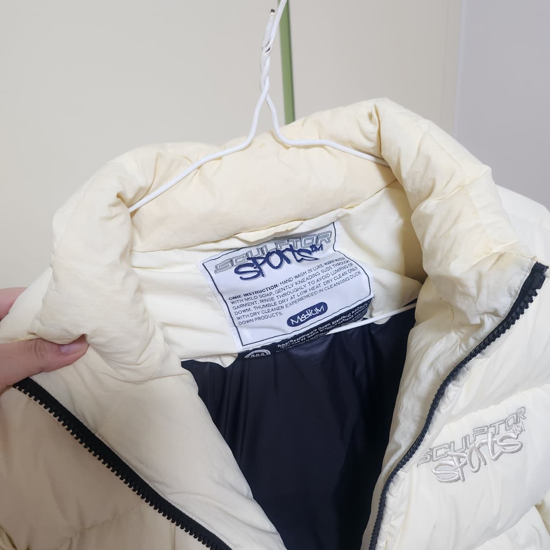 스컬프터 102 RDS 크롭퍼퍼 다운 아이보리 M 상품이미지3