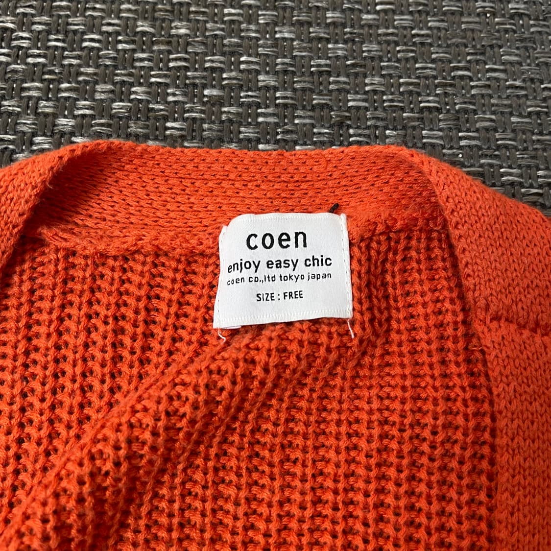 COEN 오렌지 긴팔 니트 가디건 F 상품이미지4