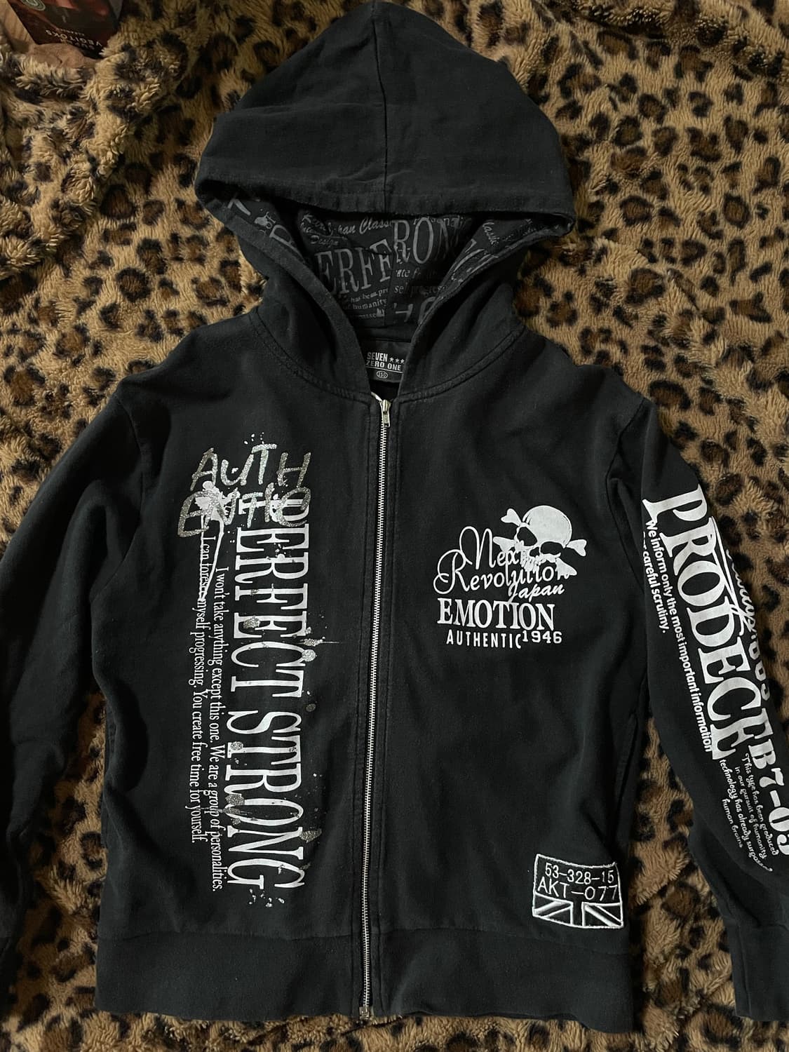 일본빈티지 펑크 후드집업 상품이미지1