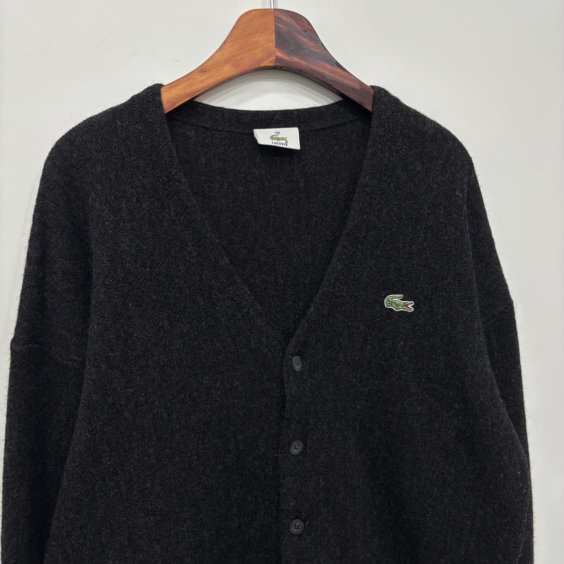 Lacoste 로고패치 여성 울 가디건 상품이미지1