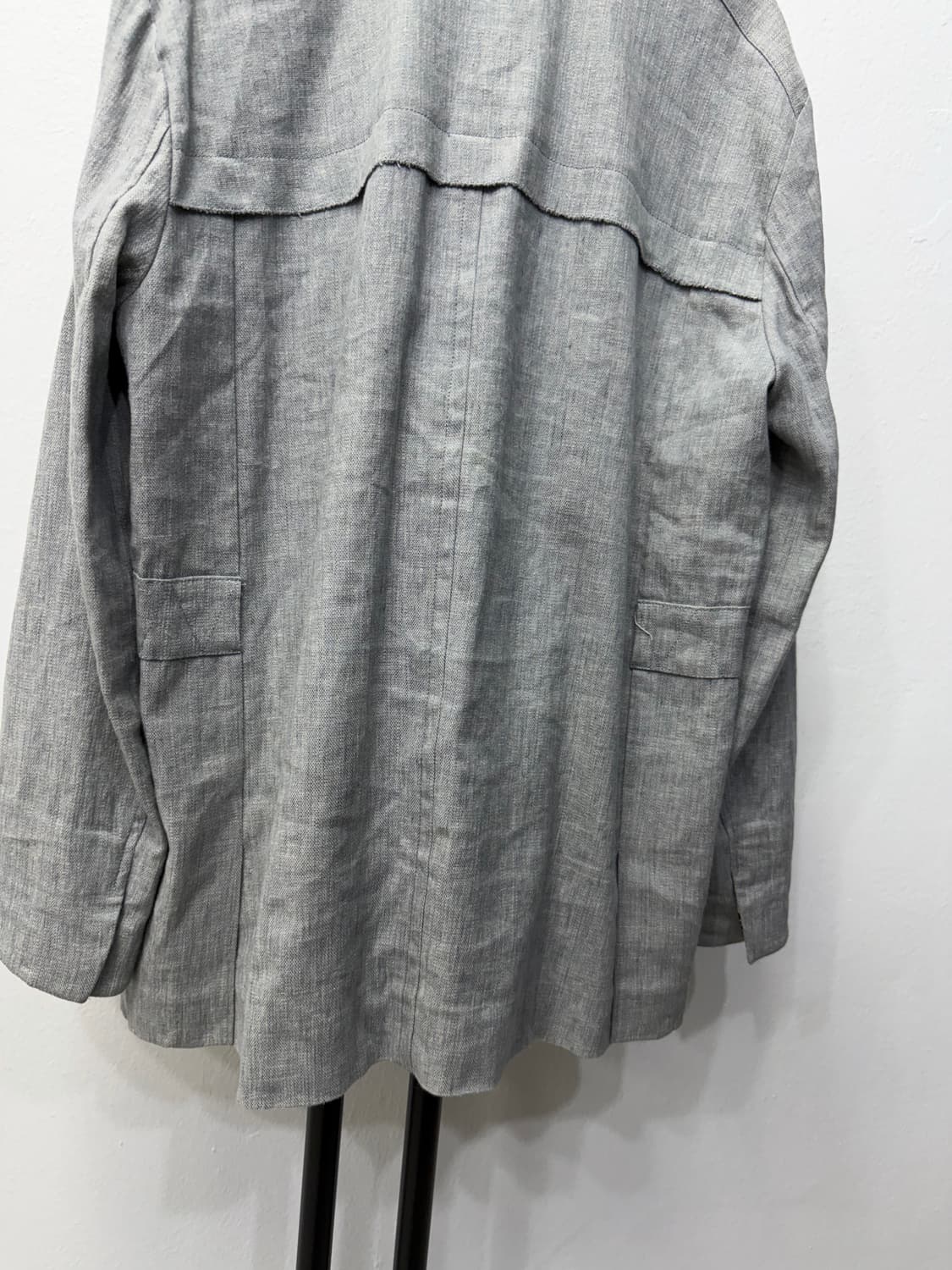 정품) SYSTEM 시스템 루즈핏 회색 린넨 자켓 82 상품이미지6