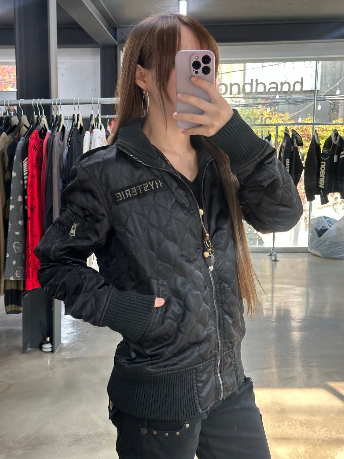 히스테릭글래머 히스걸 풀자수 퀼팅자켓 상품이미지4