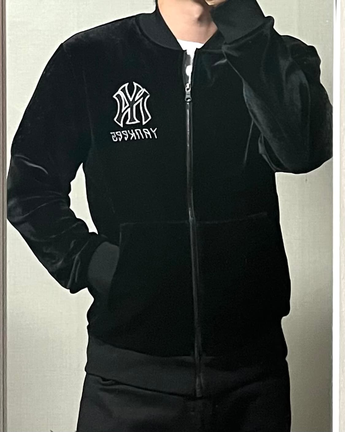 뉴욕 양키스 벨벳 블루종 상품이미지2